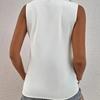 Sleeveless V-neck Lace Parchwork Blouse Women Loose Hollow Out Summer Tee Shirt Casual Streetwear Tsnk Top Sleeveless V-neck Lac