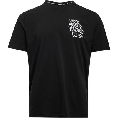 UA Racquet Loose Fit Round Neck Fashionable Short Sleeve T-Shirt Men Tops Black 1390196-001