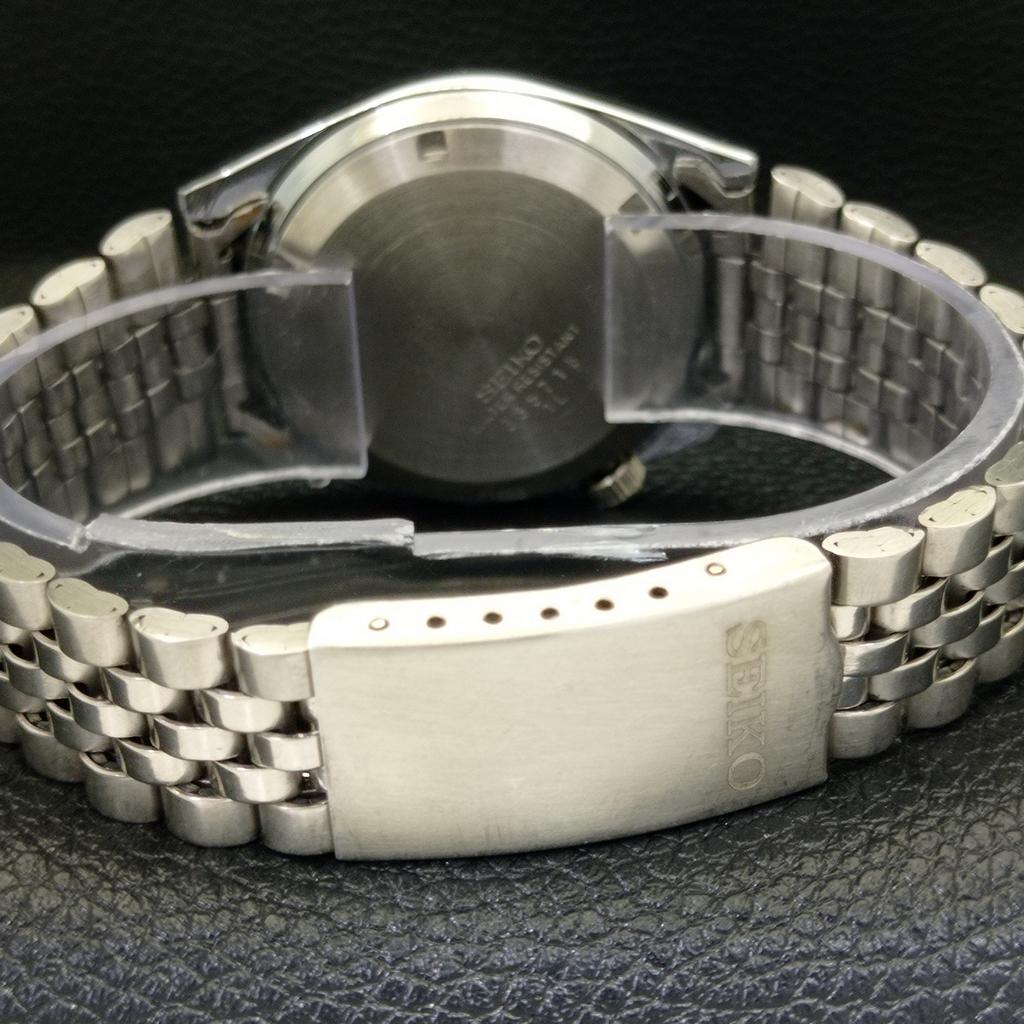 REFURBISHED SEIKO 5 AUTOMATIC MENS WATCH JAPAN MADE GREY DIAL CUSTOM a440138-2 QV90-a440138