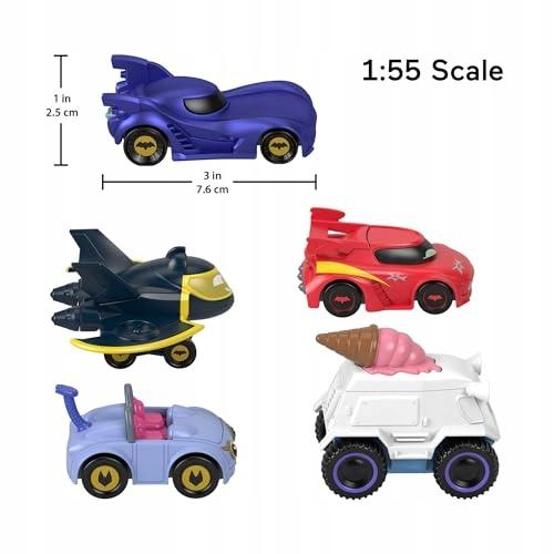 Fisher-Price Dc Batwheels 1:55 Ölçekli Oyuncak Arabalar 5'li Paket, Bam Batmobile Kırmızı Kuş