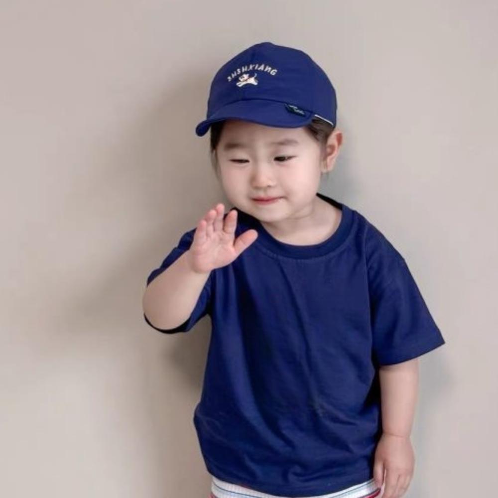 Korean Style Puppy Baseball Cap Letter Embroidery Children's Hat Summer Kid Sunhat  Girls