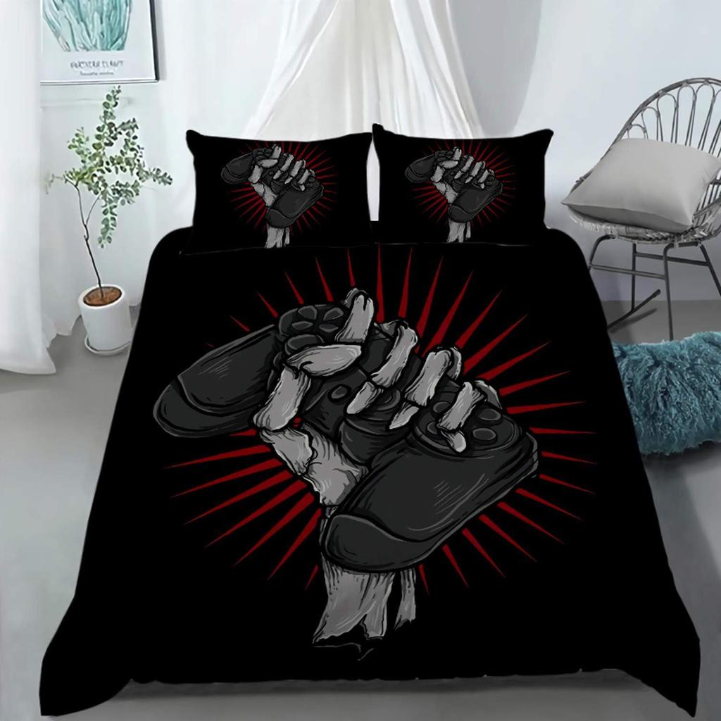 Gamepad Digital Printing Three-Piece Set, Home Textile Four-Piece Set, Quilt Cover, Bed Linen, Bedding