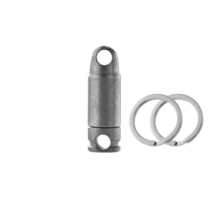Titanium Alloy Keychain: Portable Multi-Functional Spring Snap Hook with Mini Rotating Ring Buckle