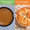CARGEN Pie Crust Shield, Adjustable Pie Crust Covers for Edges of Pie Silicone Pie Crust Protectors when Baking Pie Baking Accessories 2 Pieces Red