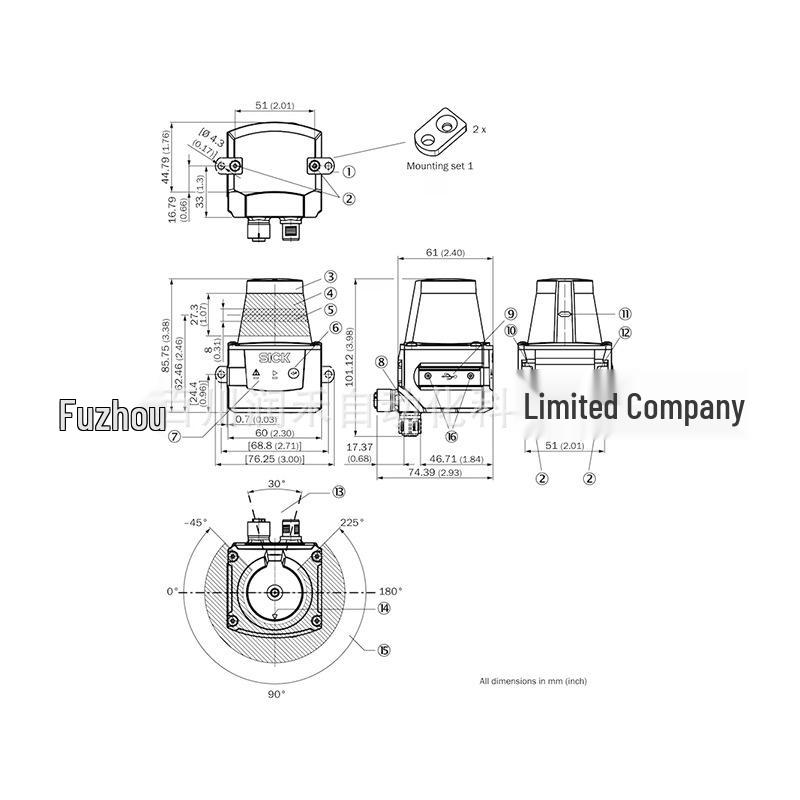 Sick TIM361-2134101 Infrared Laser Scanner Sensor, Brand New Original 1071399 TIM361-2134101