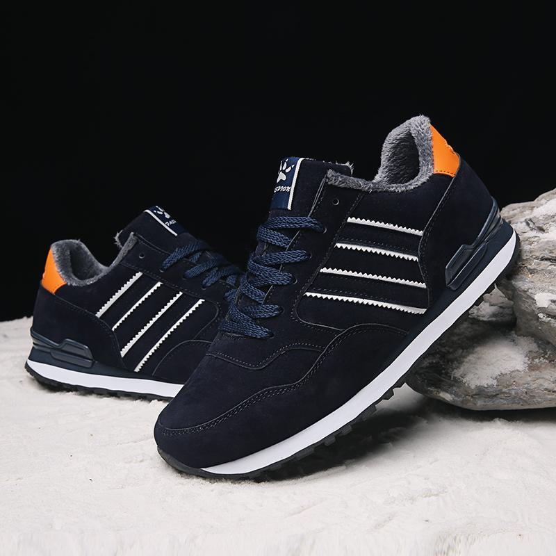 Herren Winterschuhe Sneakers Plues Leder Freizeitschuhe Herrenschuhe Tenis Schuhe