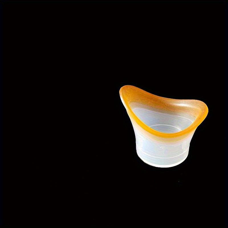 Silicone Eye Wash Cup with Scale Flexible Eye Rinse Bath for Adults Precision-Fitted, Reusable Easy-Clean Travel Eye Flushing Device 1pc