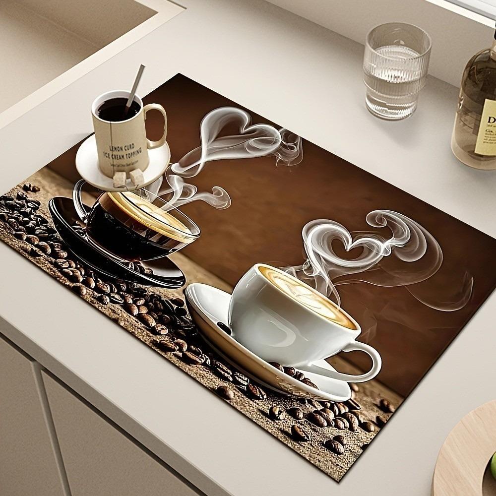 Waterproof Coffee Machine Mat Quick Dry Dish Drying Mats Placemat Kitchen Coffee Table Counters