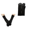 Muslim Arab Black Gloves for Women Sunproof Arm Cover Embroidery Long Arm Sleeves Full Finger Arabian Hijab Hand Gloves