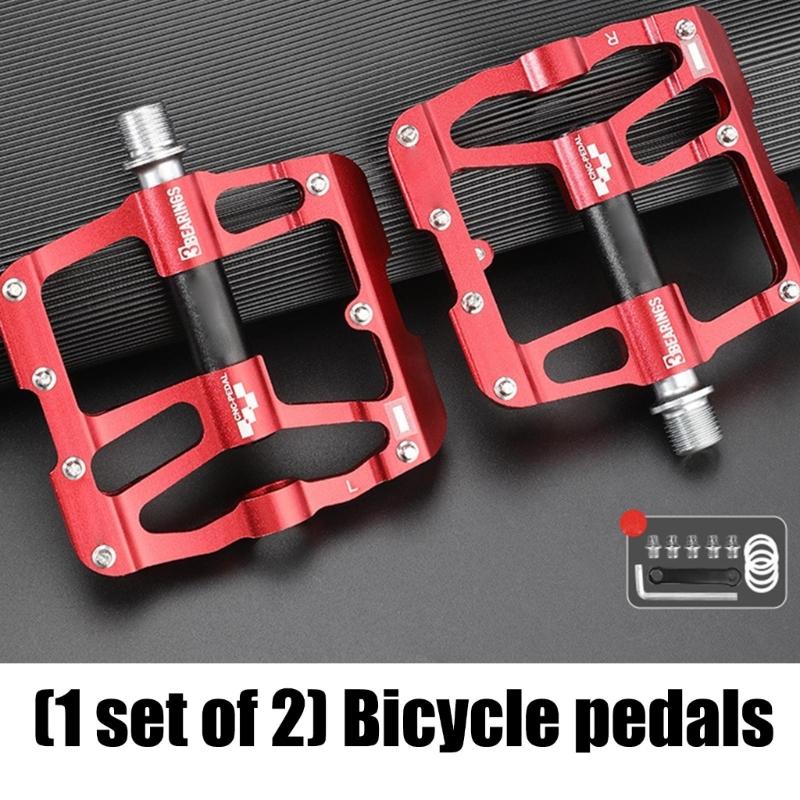 Pedals Mountain Bike Pedals Light Weight Aluminum Bicycles Platform Pedals with Nonslip Studs Sealed Bearing