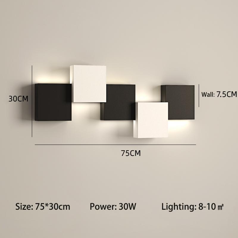 

Светодиодный настенный светильник Nordic, простой современный фон для гостиной, настенный светильник для спальни, ночник для коридора, лестницы Tricolor Light