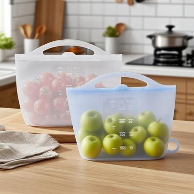 4 pz Contenitori Ermetici in Silicone per Alimenti con Coperchi Colorati – Senza BPA, Lavabili in Lavastoviglie, Perfetti per Cucina, Frigorifero, Viaggi e Ufficio