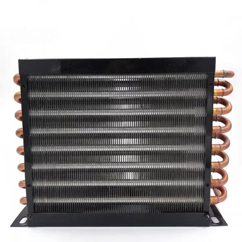Freezer Refrigerator Condenser with Fan Copper Tube Condenser Air-cooled Aluminum Fin Square Radiator Evaporator 1PC