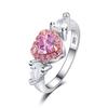 Herzform Pink Hochzeit Anlass Treffen Hochzeit Anlass Ringe Mikro Damen Intarsien Simulation Fingerring Schmuck Verlobung Liebesringe Geschenk