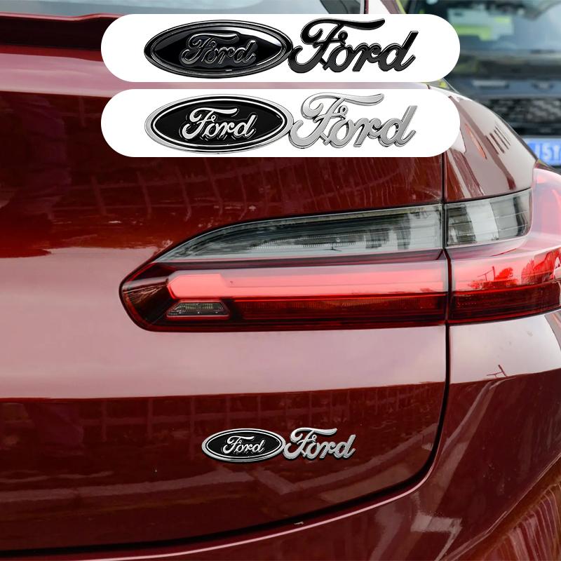 hrkqj5 Car Rear Trunk Letter ABS Stickers Auto Body Emblem Decal For Ford Focus Mondeo Edge Ecosport Ranger Fiesta Fusion Kuga Mustang