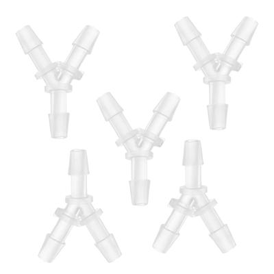 INFINAUTO Car Vacuum Tube Connector 1/8" Car Y Shape 3-Way Vacuum Line Fitting Plastic Transparent 5pcs