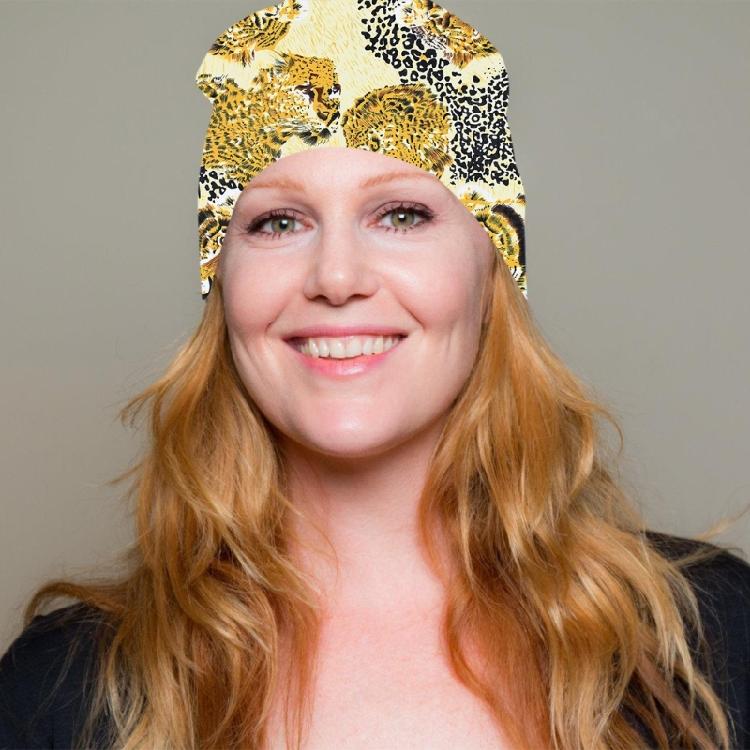 21'' Head Wrap Rapper Head Scarf Hair Bandana Smooth Turbans Beast Pattern