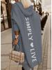 In Stock: Autumn/Winter Hooded Loose Knit Mid-Length Cardigan