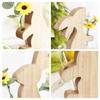 Delicate Easter Inspired Rabbit Shaped Flower Display Stand Handmade Wood Rabbit Ornament for Home and Office Decor