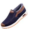 Men Old Beijing Cloth Shoes, High-top Thick Fleece Lined Casual Cotton-padded Shoes, Warm Comfortable Versatile Winter Shoes for Middle-aged & Elderly