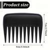 Portable Soft Hair Comb, Anti-static Wide Tooth Comb Stripe Comb, Portable Travel Comb, Suitable for Men and Women Thick Curly Waves Wig, Black