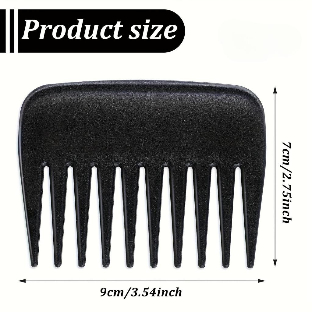 Portable Soft Hair Comb, Anti-static Wide Tooth Comb Stripe Comb, Portable Travel Comb, Suitable for Men and Women Thick Curly Waves Wig, Black