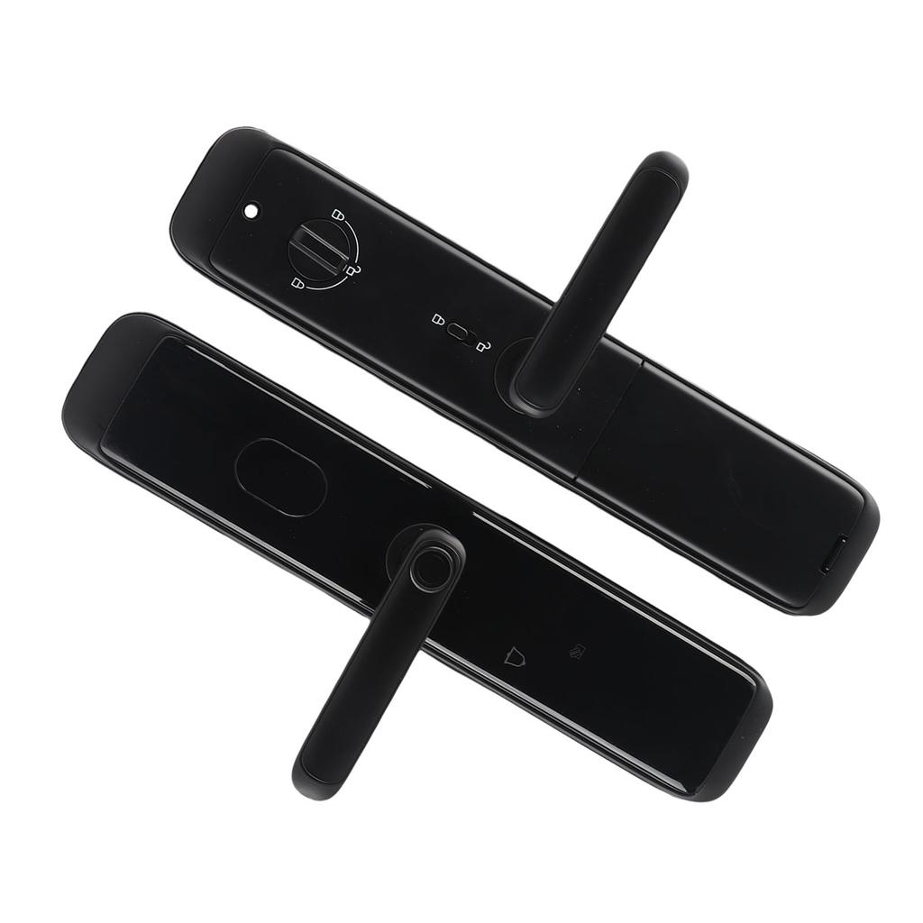 Smart Fingerprint Door Lock Bluetooth Password for Tuya APP Control Door Lock with Keys for Apartment Hotel 6V Black