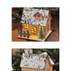 Weihnachtsdekoration Leuchtendes Holzhaus LED Holzweihnachtshaus, Leuchtende Holzhausdekoration, Weihnachten Halloween Geburtstagsfeier