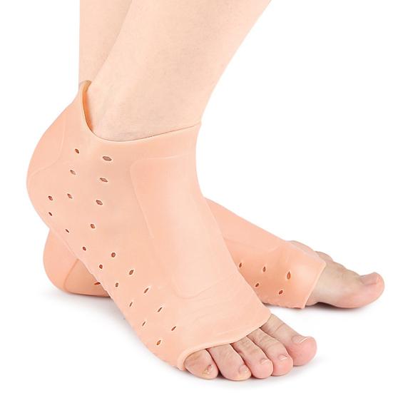 1 Pair Heel Protector Cover Plantar Fasciitis Blister Cracked Heels Spurs Pain Relief Non-slip Breathable Men Women Heel Guard Sleeve