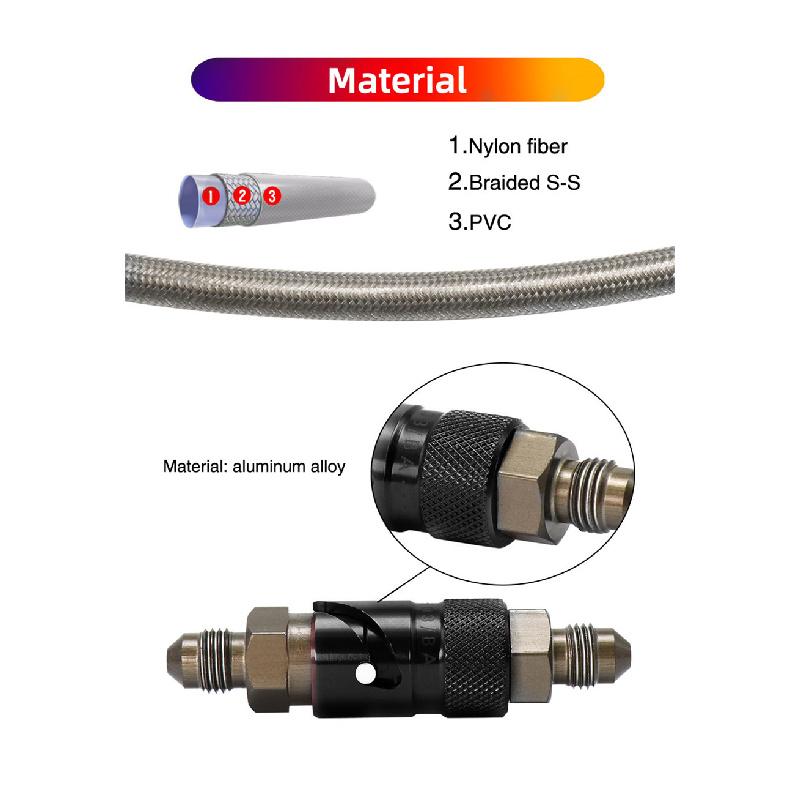 Quick Release Fittings - An3 Brake Line Tubing Rapid Disassembly Brake Hose Kit