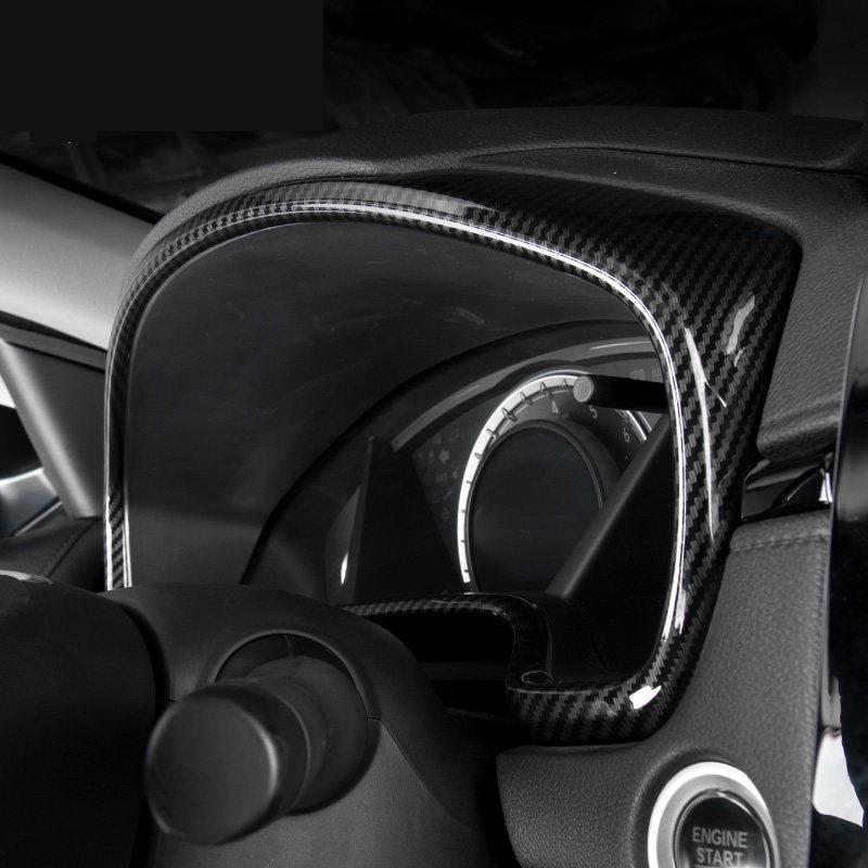 For Honda CRV CR-V 5th 2017 2018     ABS Carbon Car Dashboard Display Speedometer Gauge Cover Trim Accessories