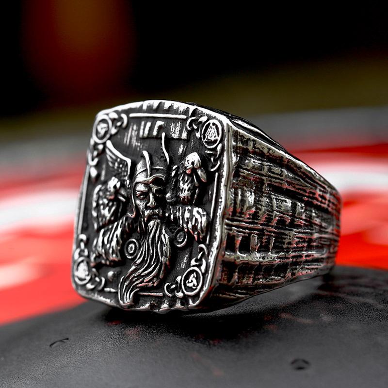 2025 Retro Simple Men's Ring Ghost Head Skull Ring Personalized Trend Ring