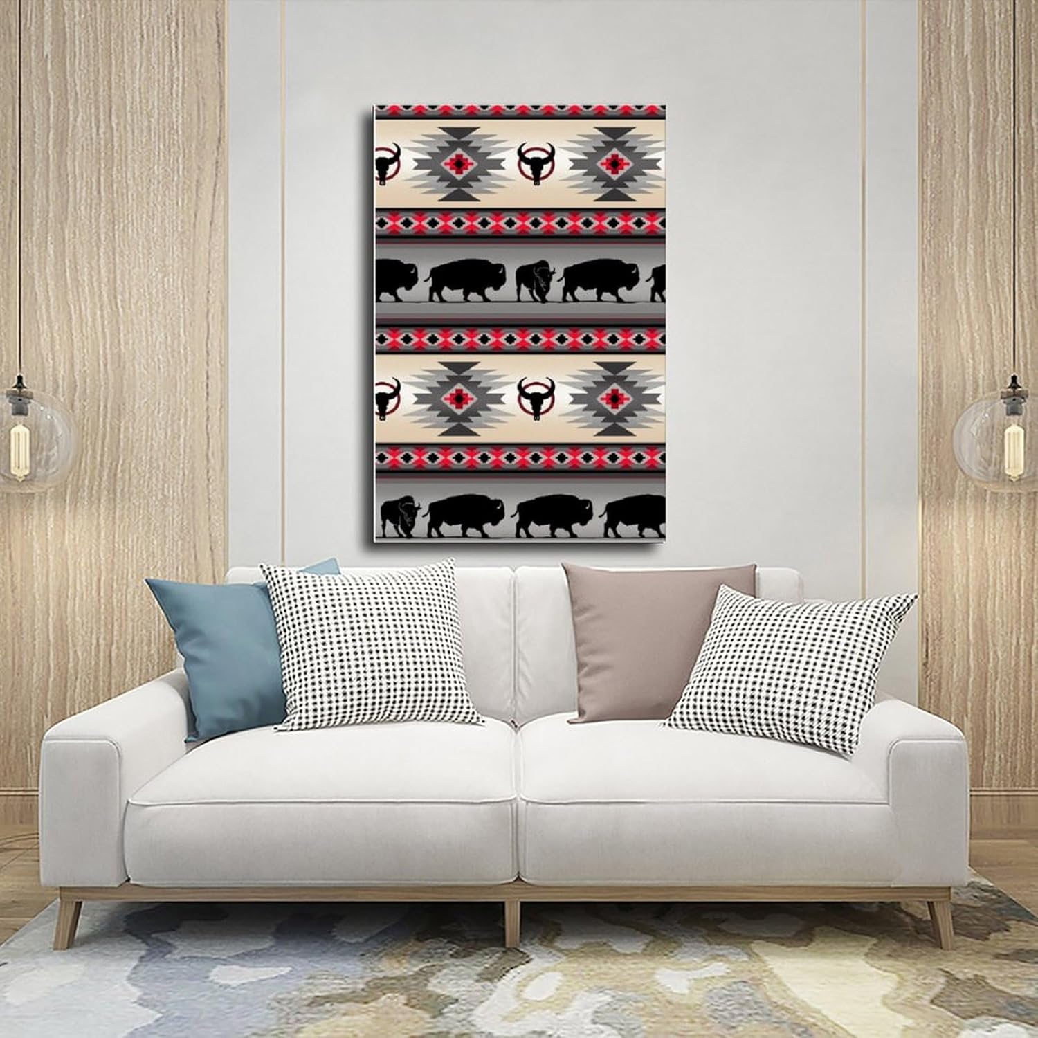 XIANF Tucson Buffalo Stripe from Elizabeth s Studio Canvas Poster Wall Art Decor Print Picture Paintings for Living Room Bedroom Decoration