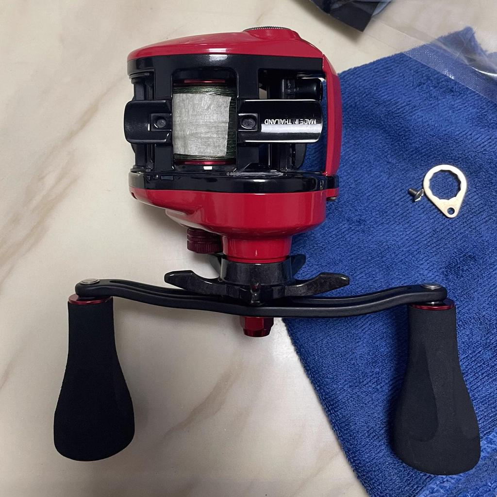 VISPREA EVA Aluminum Alloy Handle Knob for Shimano Baitcasting and Abu 120mm Overall 110mm Center Crank Custom Replacement yu429 Reels, Daiwa, Garcia,