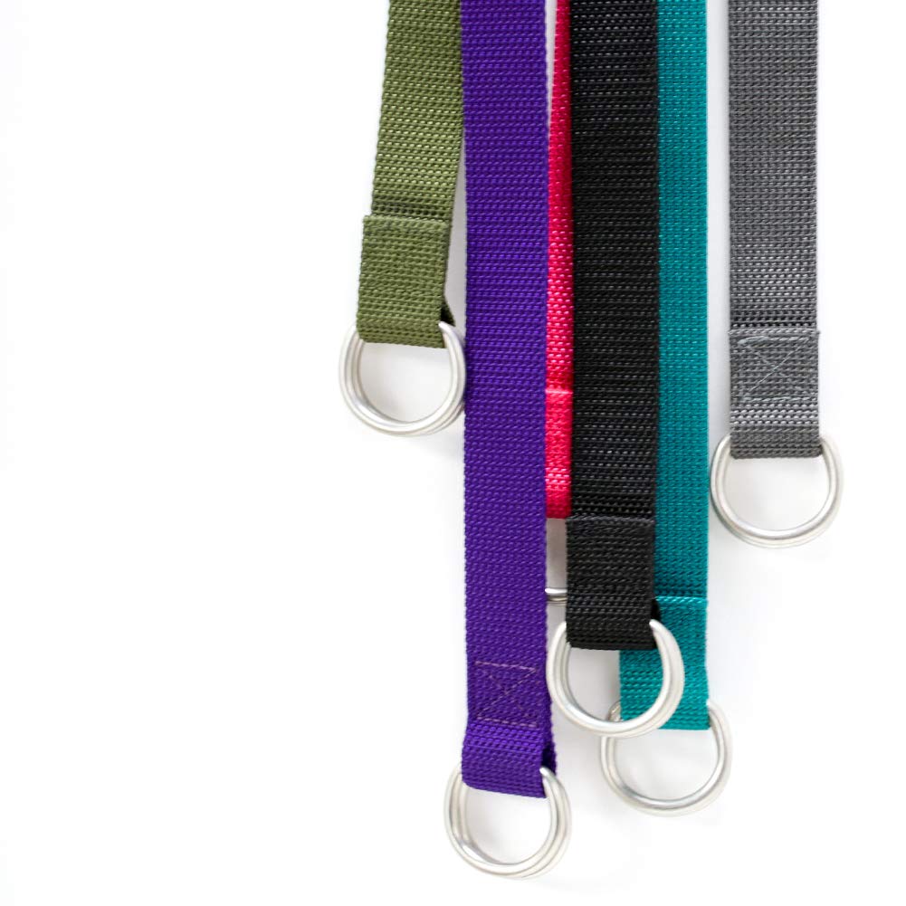 dwears Made in Japan Double Ring High-Density Nylon Webbing Belt Purple Outdoor GI Belt Fabric Belt Men's Women's Work Plain D-Ring Purple