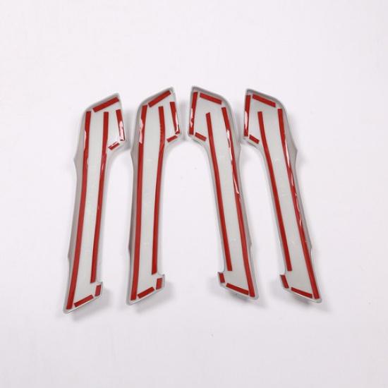 Silver Inner Door Grab Handle Trim For Toyota Land Cruiser Prado FJ150 2010-2018