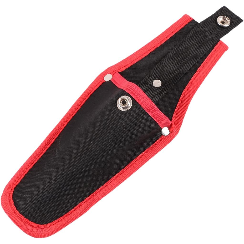 1 modern metal scissor tool storage bag, durable gardening bag with secure hook and loop closure and snap straps for hand trimmers, scissors