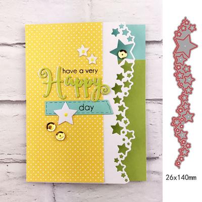 Star Layers Border Edge Metal Cutting Dies Stencil for DIY Scrapbooking Paper Cards  Cutting Dies