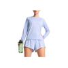 Puma Solid Color Simple Round Neck Comfortable Casual Sweatshirt Women Sweatshirt Blue 527276-47