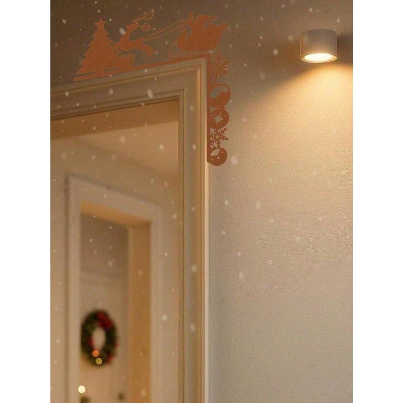 Vintage Metal Sleigh Wall Decor Rustic Farmhouse Christmas Hanging Holiday Home Accent Fireplace Mantel Winter Wall Art Xmas Gift