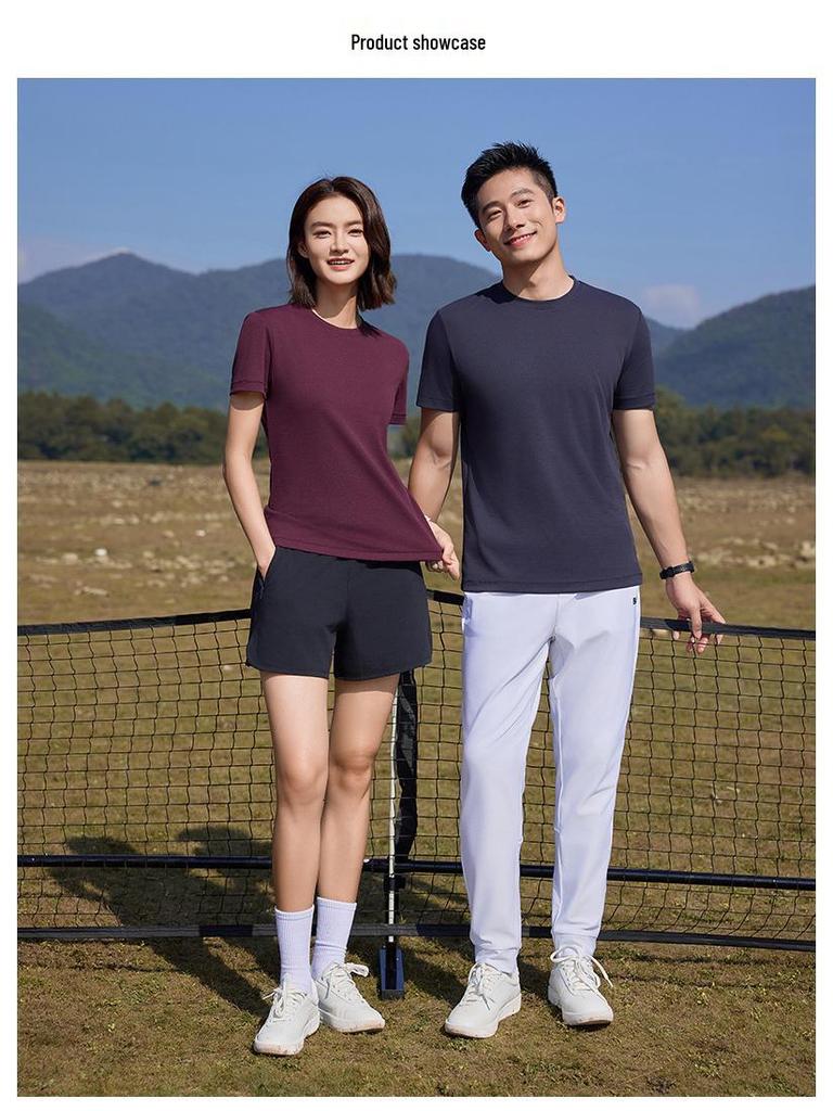 Custom Print Quick-Dry Crew Neck T-Shirt for Company Advertising, Outdoor Events, and Team Building.