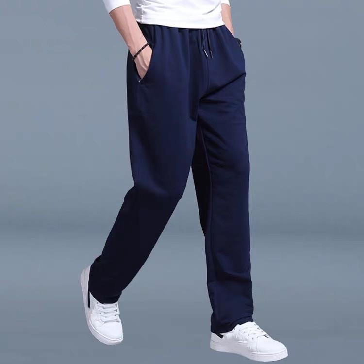

Men s Spring and Fall Large Size Loose Casual Sweatpants Students Straight Simple Training Pants S чорний