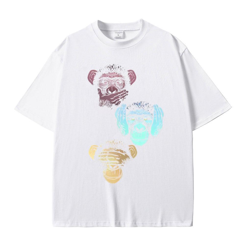 Funny Monkey Graphic Tshirts Men Women Casual Vintage Oversized Short Sleeve T Shirt Male Casual 100 Cotton Tshirt Streetwear