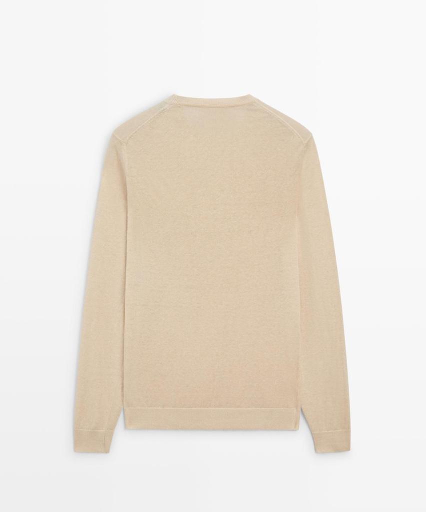 Masimodutti Linen Round Neck Knit