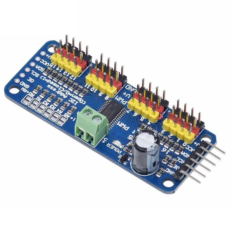 16-Channel 12-bit PWM Servo Driver - I2C Interface - PCA9685 for Arduino Raspberry Pi DIY Servo Shield Module Servo Shield