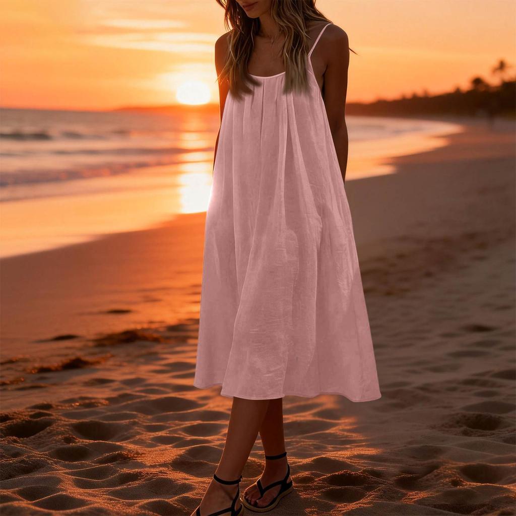 Women's Backless Strapless Dresses, Backless Loungewear Dress, Sleeveless, House Dress, Long Dress With Back Bow