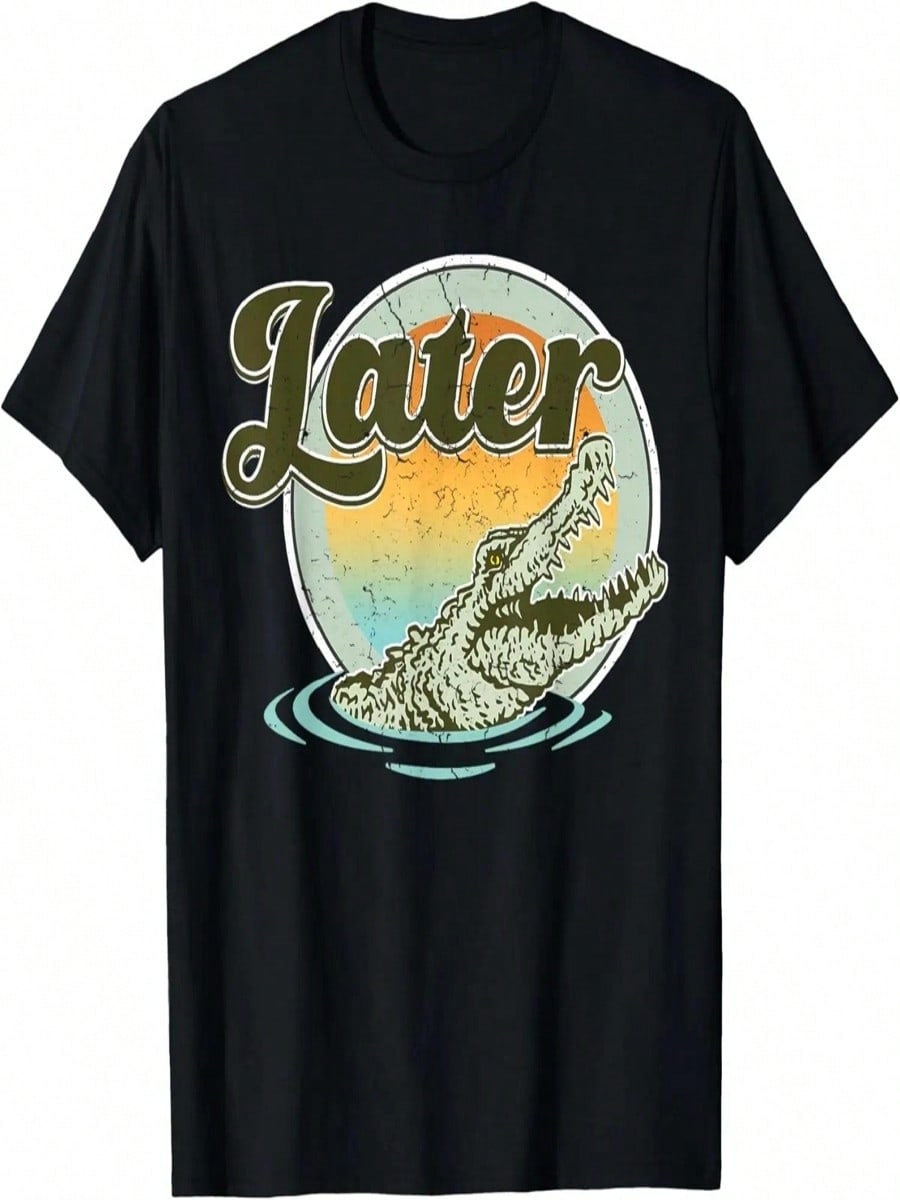 Vintage Retro Later Gator Cool 80 s 90 s Style Lover Gift T-Shirt S разноцветный