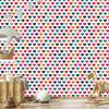 Colorful hearts wallpaper in retro style for living room and bedroom 50x1000