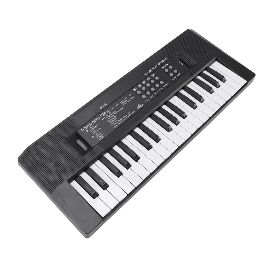 Kids Piano Keyboard 37 Keys Portable Electronic Keyboard Early Educational Music Learning Toy with Microphone for 3 To