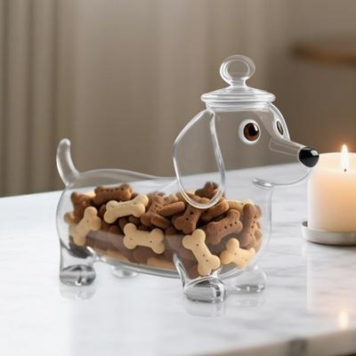 Dog Food Snack Jars Airtight Dog Treat Jar For Pets Puppy Snack Cookie Storage Dispenser Fo Snack Meat Strips Biscuits Candy